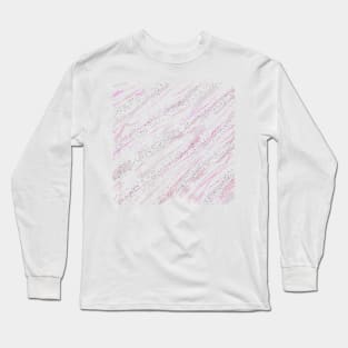 Abstract Art Pink dotted Stripes Long Sleeve T-Shirt